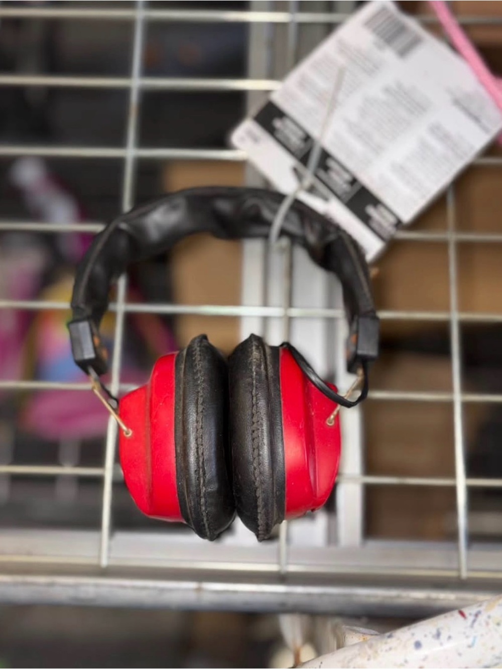 Winston Red Over-Ear Protective Headphones - Padded Noise-Reducing Design